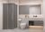 Душевой уголок Black&White S1220-9090N-GG 90x90, профиль никель, стекло графит