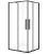 Душевой уголок Black&White Stellar Wind S872-1000 100x100, профиль черный