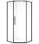 Душевой уголок Black&White Stellar Wind S875-900 90x90, профиль черный
