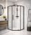 Душевой уголок Black&White Stellar Wind S875-1000 100x100, профиль черный