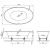 Схема стальной ванны Bette Eve Oval 6043-000PLUS 180x100