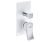 Встраиваемый смеситель для ванны Wasserkraft Aller 1060 white 10641W с лейкой