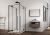 Душевой уголок Abber Eins AG06099B 90x90 распашной, профиль черный