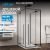 Душевой уголок Abber Eins AG06099B 90x90 распашной, профиль черный