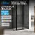 Душевой уголок Abber Schwarzer Diamant AG30100B5-S100B5 100x100 раздвижной, профиль черный