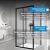 Душевой уголок Abber Schwarzer Diamant AG30100BMH-S100BM-S100BM 100x100 раздвижной, профиль черный