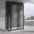 Душевой уголок Abber Schwarzer Diamant AG30100BMH-S70BM-S70BM 100x70 раздвижной, профиль черный