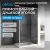 Душевой уголок Abber Schwarzer Diamant AG30130H-S80 130x80 раздвижной, профиль хром