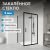 Душевой уголок Abber Schwarzer Diamant AG30140B5-S100B5 140x100 раздвижной, профиль черный