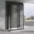 Душевой уголок Abber Schwarzer Diamant AG30140BH-S100B-S100B 140x100 раздвижной, профиль черный