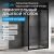 Душевой уголок Abber Schwarzer Diamant AG30140BH-S100B-S100B 140x100 раздвижной, профиль черный