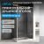 Душевой уголок Abber Schwarzer Diamant AG30160H-S100 160x100 раздвижной, профиль хром