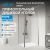 Душевой уголок Abber Sonnenstrand AG04070M-S90M 70x90 распашной, профиль хром