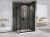 Душевой уголок Abber Sonnenstrand AG07100B-S75B 100x75 складной, профиль черный