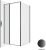 Душевой уголок Allen Brau Priority 3.31030.BBA+3.31048.BBA 100x100 распашной, профиль черный