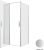 Душевой уголок Allen Brau Priority 3.31029.BA+3.31041.BA 100x80 распашной, профиль серебро