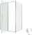 Душевой уголок Allen Brau Priority 3.31034.00+3.31046.00 140x100 распашной, профиль хром