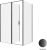 Душевой уголок Allen Brau Priority 3.31036.BBA+3.31048.BBA 140x100 распашной, профиль черный