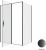 Душевой уголок Allen Brau Priority 3.31036.BBA+3.31048.BBA 140x100 распашной, профиль черный