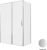 Душевой уголок Allen Brau Priority 3.31035.BA+3.31041.BA 140x80 распашной, профиль серебро