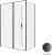 Душевой уголок Allen Brau Priority 3.31036.BBA+3.31042.BBA 140x80 распашной, профиль черный