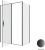 Душевой уголок Allen Brau Priority 3.31036.BBA+3.31042.BBA 140x80 распашной, профиль черный
