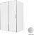 Душевой уголок Allen Brau Priority 3.31035.BA+3.31044.BA 140x90 распашной, профиль серебро