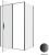Душевой уголок Allen Brau Priority 3.31036.BBA+3.31045.BBA 140x90 распашной, профиль черный