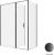 Душевой уголок Allen Brau Priority 3.31039.BBA+3.31042.BBA 160x80 распашной, профиль черный