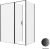 Душевой уголок Allen Brau Priority 3.31039.BBA+3.31045.BBA 160x90 распашной, профиль черный