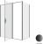 Душевой уголок Allen Brau Priority 3.31039.BBA+3.31045.BBA 160x90 распашной, профиль черный