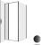 Душевой уголок Allen Brau Priority 3.31027.BBA+3.31048.BBA 90x100 распашной, профиль черный