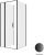 Душевой уголок Allen Brau Priority 3.31027.BBA+3.31045.BBA 90x90 распашной, профиль черный