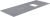 Столешница Allen Brau Infinity 1.21014.GR-S 120x46 из керамогранита, r графит
