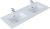 Раковина Allen Brau Glority 1.35011.20 121x46 двойная, белая глянцевая