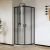 Душевой уголок Vincea City VSQ-5CT900CLB 90x90, профиль черный