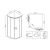 Схема душевого уголка Vincea City VSQ-5CT900CLB