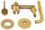 Смеситель для раковины Emmevi Filobrass 85155/ORS встраиваемый, брашированное золото