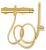 Смеситель для ванны Emmevi Filobrass 85001B/ORS, брашированное золото