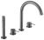 Смеситель на борт ванны Oioli Micro MIBV006RO/C97, оружейная сталь