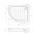 Схема душевого поддона Cezares TRAY-A-RH-100/80-550-15-W-R