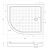 Схема душевого поддона Cezares TRAY-A-RH-120/100-550-15-W-R