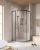 Душевой уголок Cezares RELAX 304 RELAX-304-R-2-100-C-GM 100x100, профиль сталь