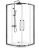 Душевой уголок Cezares RELAX 304 RELAX-304-R-2-90-C-GM 90x90, профиль сталь