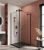 Душевой уголок Cezares LINER-A-1-90-C-NERO-R 90x90, профиль черный