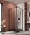 Душевой уголок Cezares LINER-A-2-90-C-NERO 90x90, профиль черный