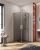 Душевой уголок Cezares SLIDER-A-2-70/80-GRIGIO-BORO 70x70, стекло графит, профиль золото