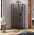 Душевой уголок Cezares SLIDER-A-2-70/80-GRIGIO-NERO 70x70, стекло графит, профиль черный