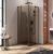 Душевой уголок Cezares SLIDER-A-2-80/90-BR-NERO 80x80, стекло бронза, профиль черный
