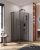 Душевой уголок Cezares SLIDER-AH-1-100-70/80-GRIGIO-NERO 70x100, стекло графит, профиль черный